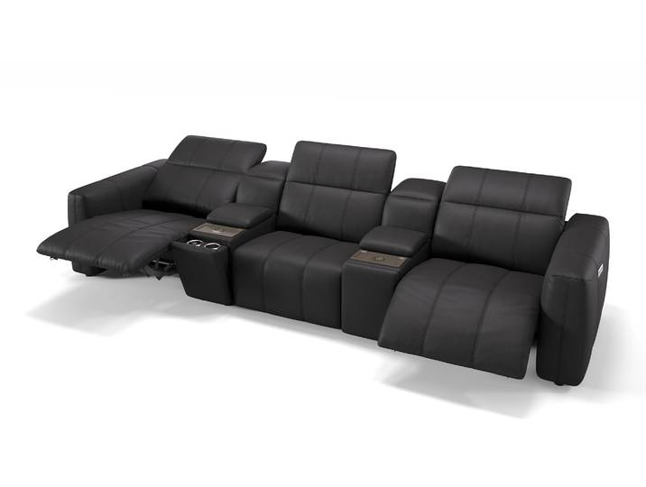 Leder Kinosofa FLORIDA 3-Sitzer Heimkino Sofa