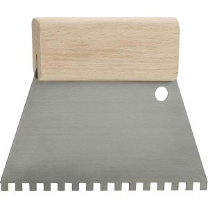 kwb Spachtel 0328-18, Breite 180mm, Zahnspachtel aus Stahl, mit Holzgriff