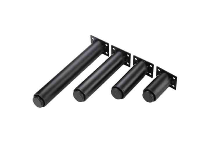 IGrobhuqk Möbelbeine aus kaltgewalztem Stahl Mehrfarbige Verwendungsszenarien in mehreren Größen: Sofa, Tisch, Schrank, TV-Ständer, Bett, Stuhl(Black,250mm/9.8in)