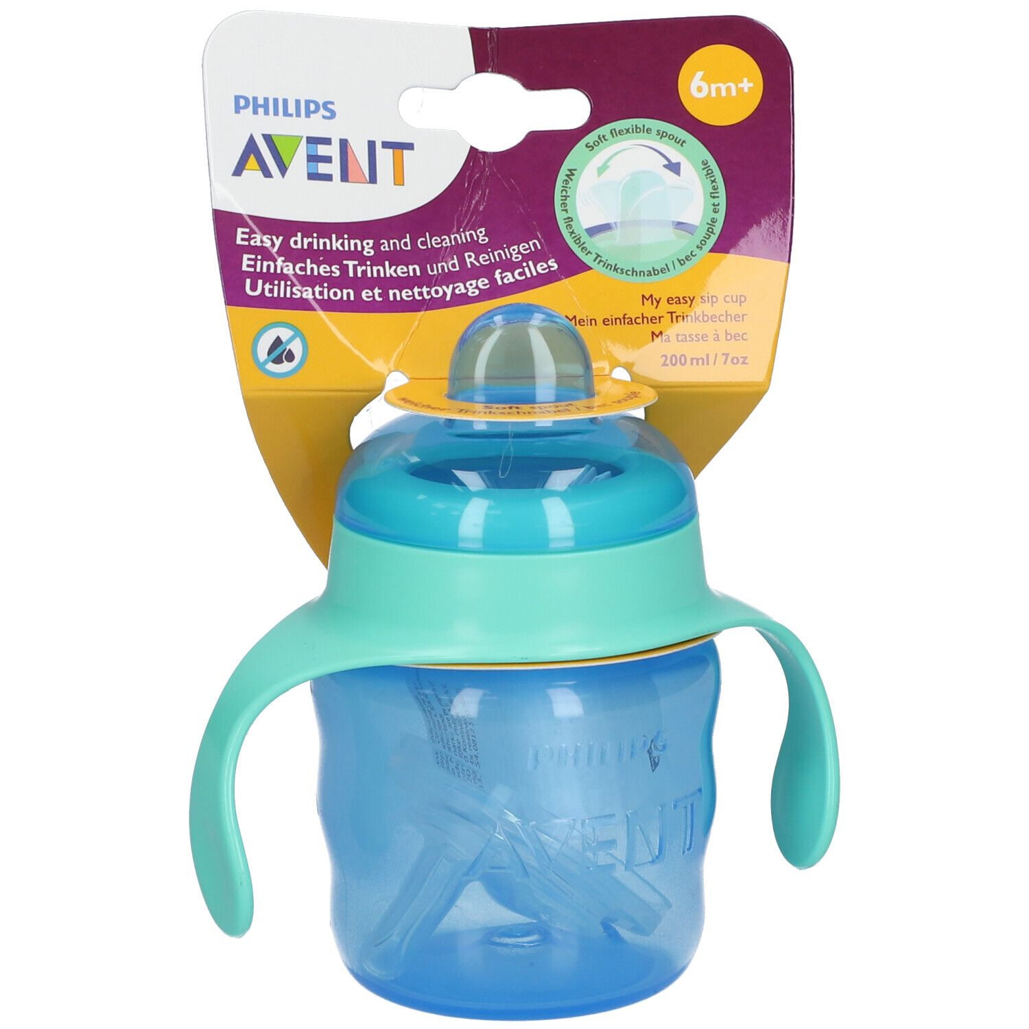 Avent Beker met Drinktuit Blauw Scf551/05 200 ml Babyflasche