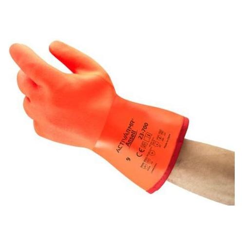 Ansell ActivArmr Orange Cotton Work Gloves, Size 10, Polyvinyl Chloride Coating (10) (23700100)