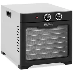 Helloshop26 - Professioneller Lebensmittel-Dörrautomat 8 Ebenen 26 Liter 800 Watt Hartglas Edler Edelstahl 304 Metallic-Silber 14_0008890