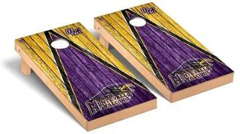 Skip's Garage Montevallo Falcons Triangle Cornhole Board Set