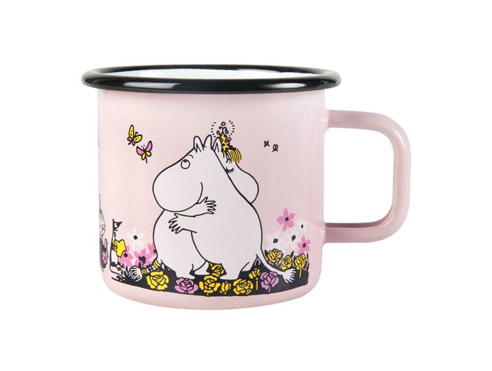Muurla Tasse émail Moomin câlin 37 cl Rose