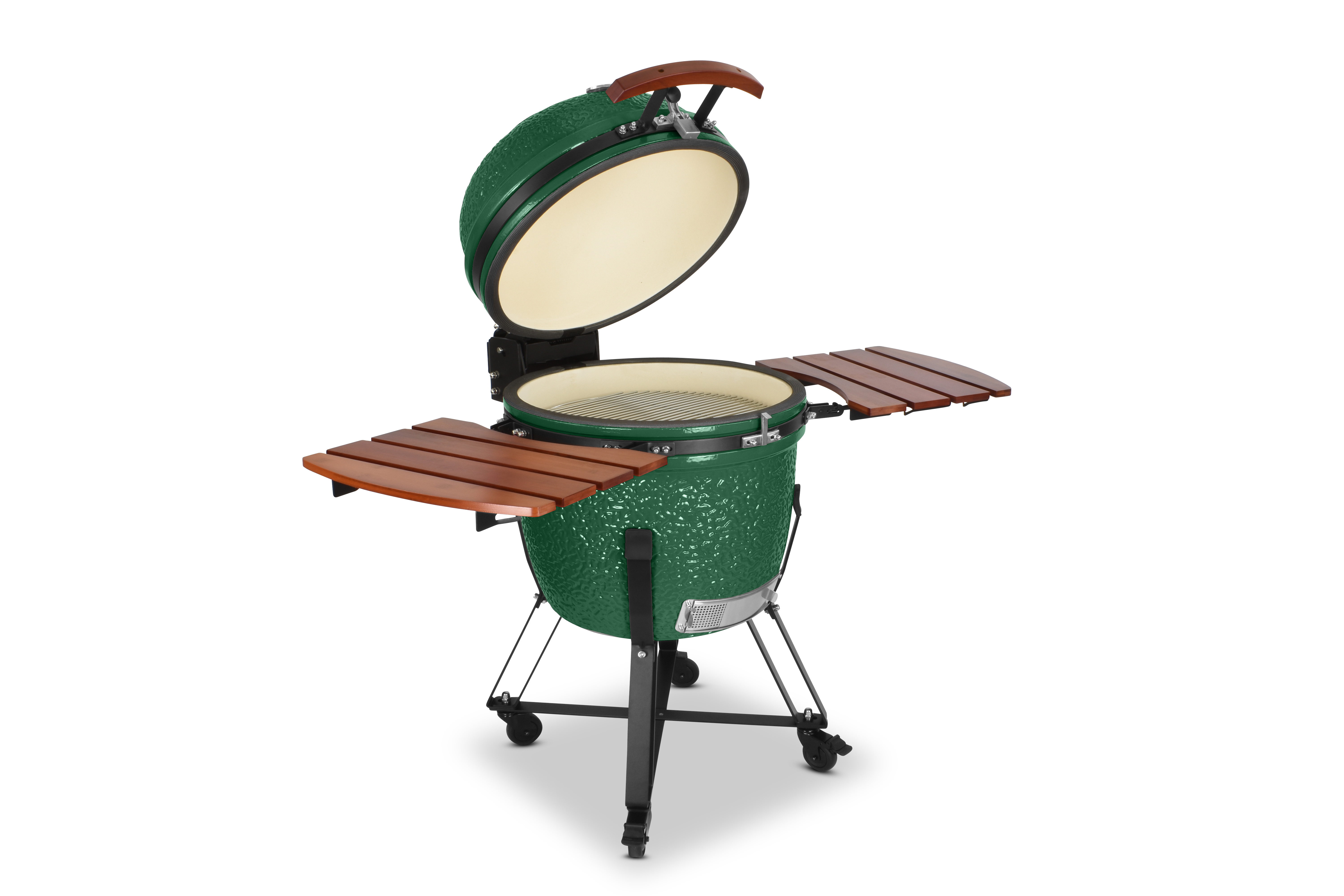 Kamado SE-23,5 Grill Grün 60cm Grilldurchmesser BBQ Keramik Holzkohlegrill Grill mit Holzkohle