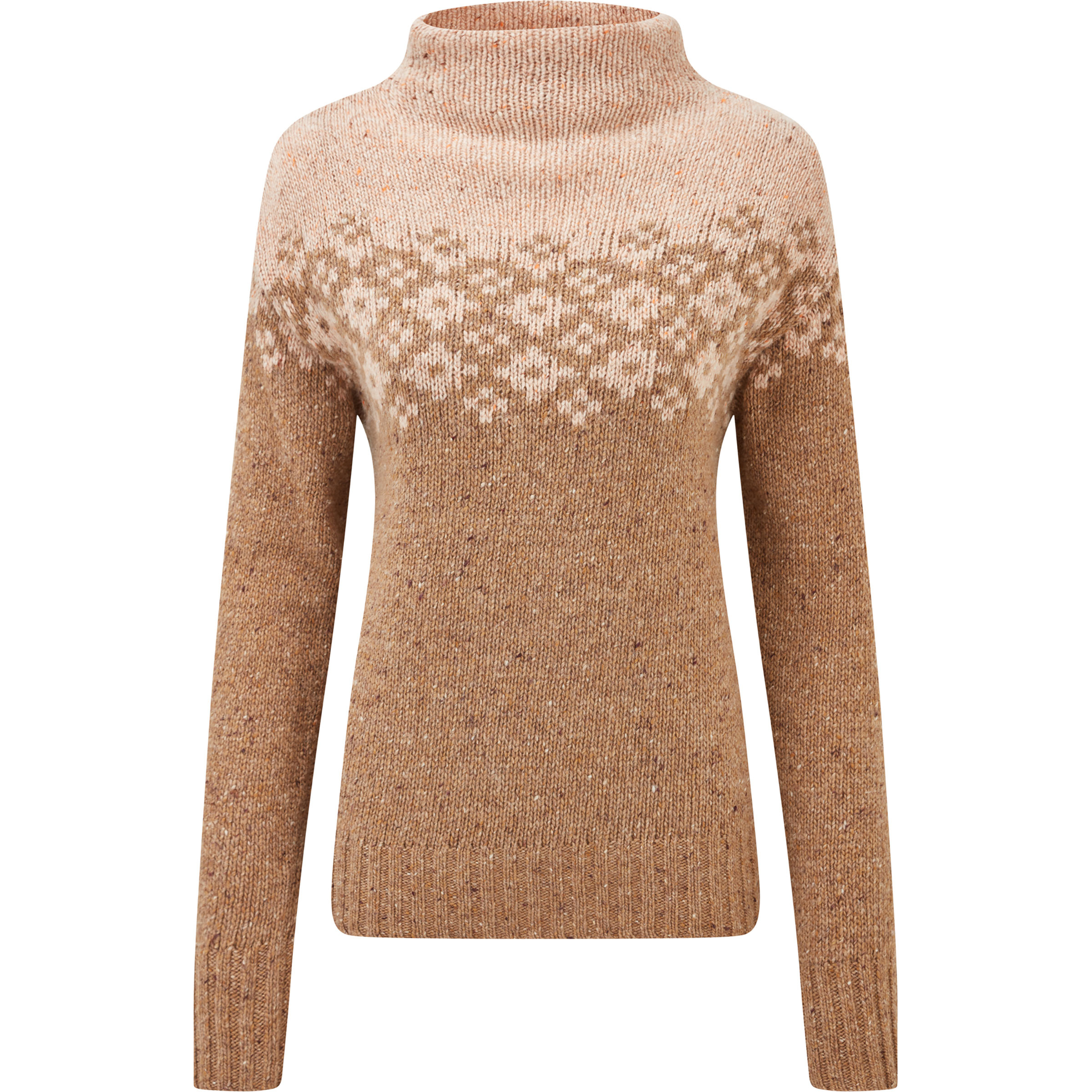 Sherpa Adventure Gear Mandari Mock Neck Damen Pullover braun Größe L Lifestyle Atmungsaktiv Merinowolle