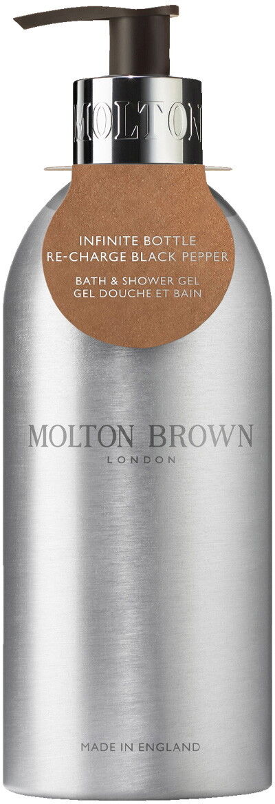 400g MOLTON BROWN Re-charge Black Pepper Infinite Bottle Bath & Shower Gel