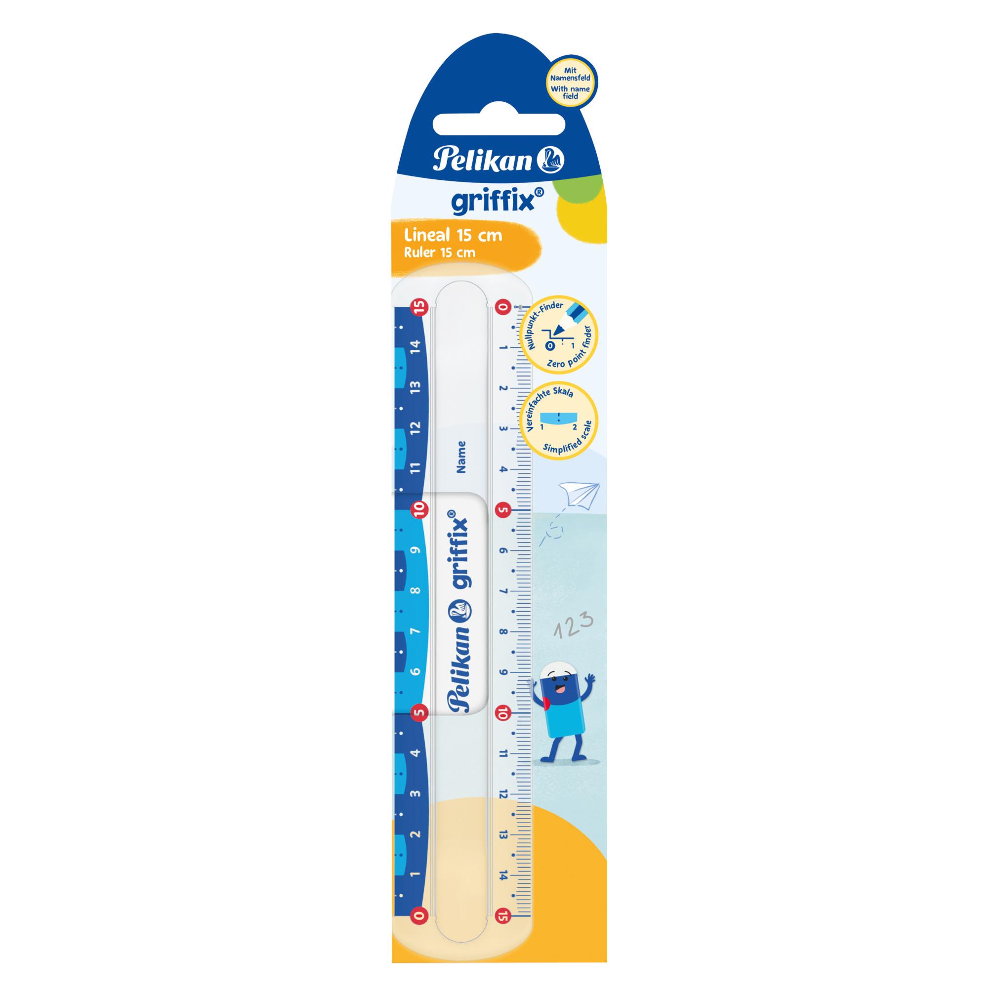 Pelikan Lineal 15cm Griffix blau (15 cm, Kunststoff) (822275)