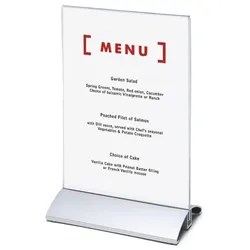 Tischaufsteller A5 T-Ständer Hochformat Alu-Ständer Aufsteller Werbeaufsteller Tischständer Tischaufsteller A5