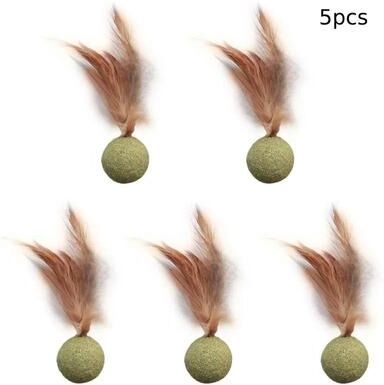Inspired Finds Edible Catnip Ball Toy For Cats 5pcs