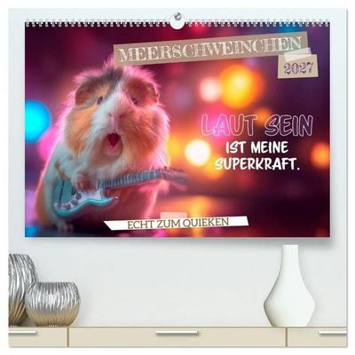 Meerschweinchen - Echt zum Quieken (hochwertiger Premium Wandkalender 2027 DIN A2 quer), Kunstdruck in Hochglanz