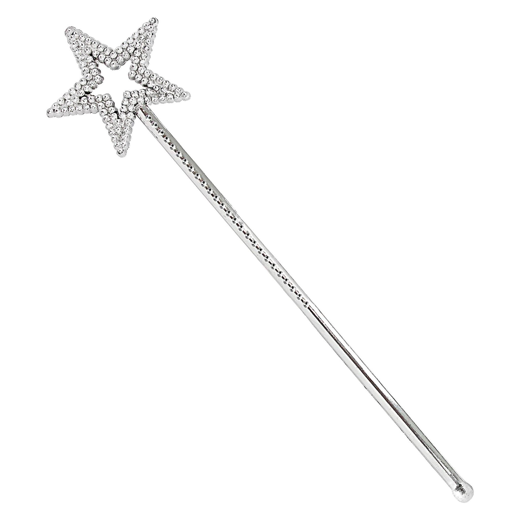 Widmann Feenstab Zauberstab Silber mit Steinen 31cm (2960F)
