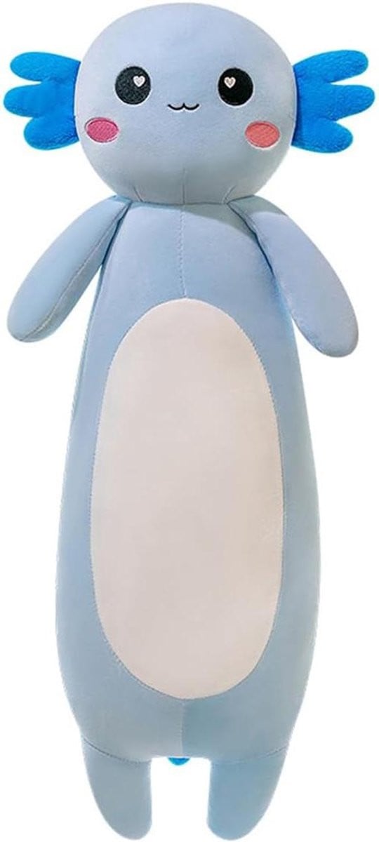 Axolotl Pluche Kussen Blauw - 100 cm
