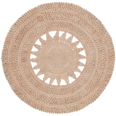 SAFAVIEH Natural Fiber Djamila Farmhouse Country Cottage Jute Rug