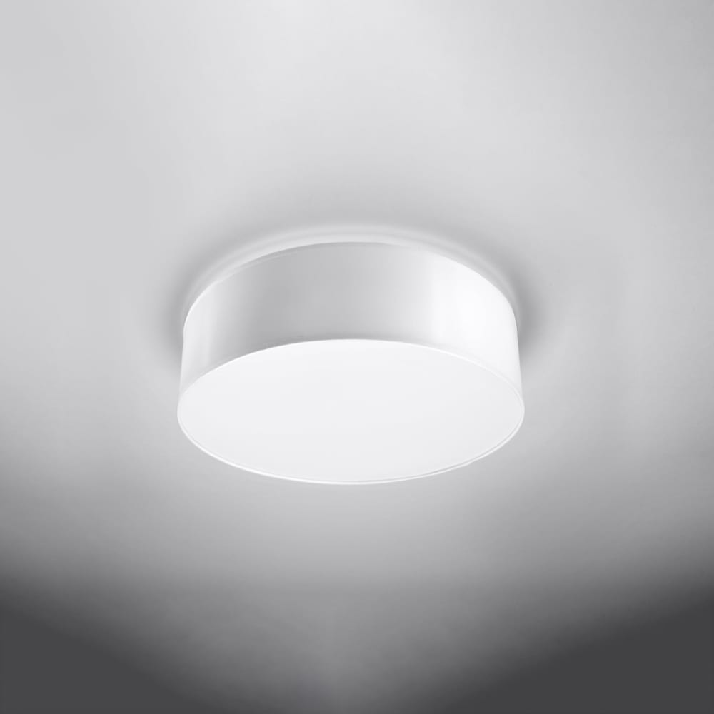 Sollux Lighting Plafonnier PVC Blanc E27 2 Arena Blanc 35x0x35cm