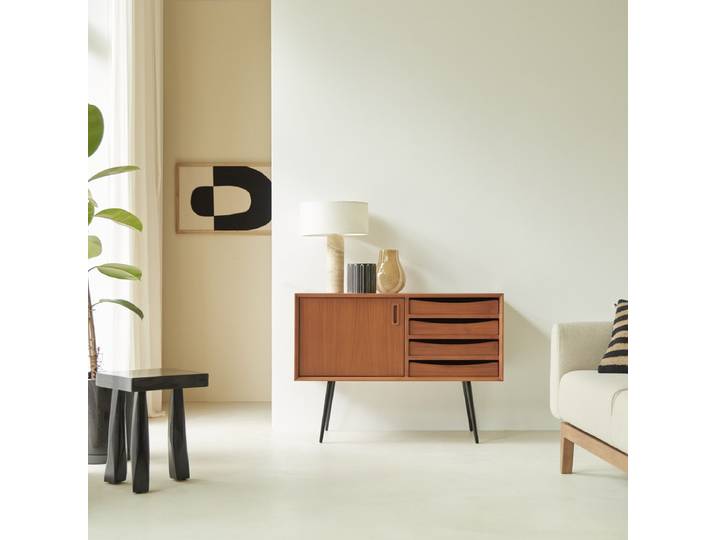 Anrichte aus Mahagoniholz 100 cm Simen - Natur - Mahogany