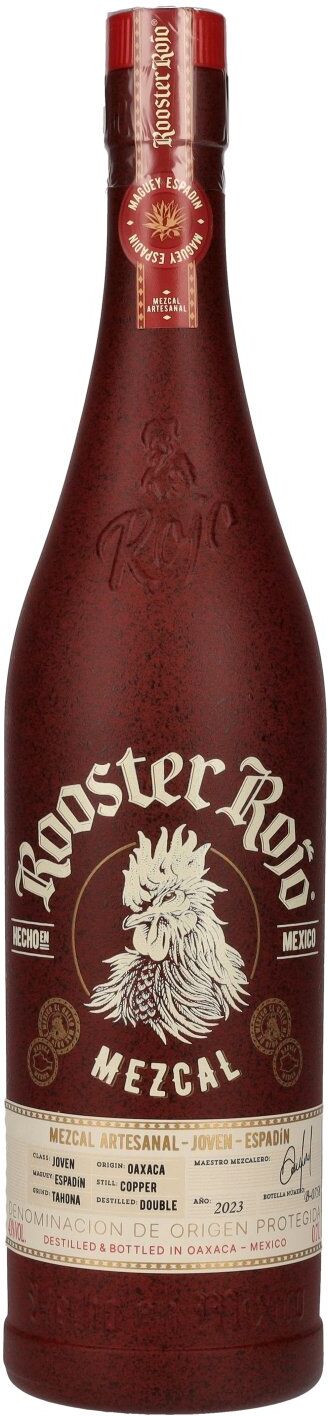 Rooster Rojo Tequila Rooster Rojo MEZCAL Artesanal Joven Espadin Tequila 43% Vol. 0,7l