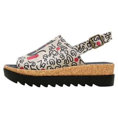 Sandalette DOGO "Gigi Sandale Cat And Mouse Damen Sandalen", Damen, Gr. 40, Normalschaft, beige (natur), Lederimitat, Schuhe Sandalette, Handgefertigt