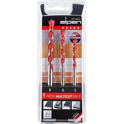 Mehrzweckbohrer-Set Alpen, 3-teilig, Ø 5/6/8