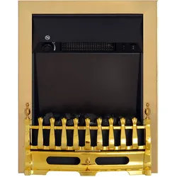 ELEKTROKAMIN Kaminofen 1000/2000W Elektrischer Kamin Standkamin Gold