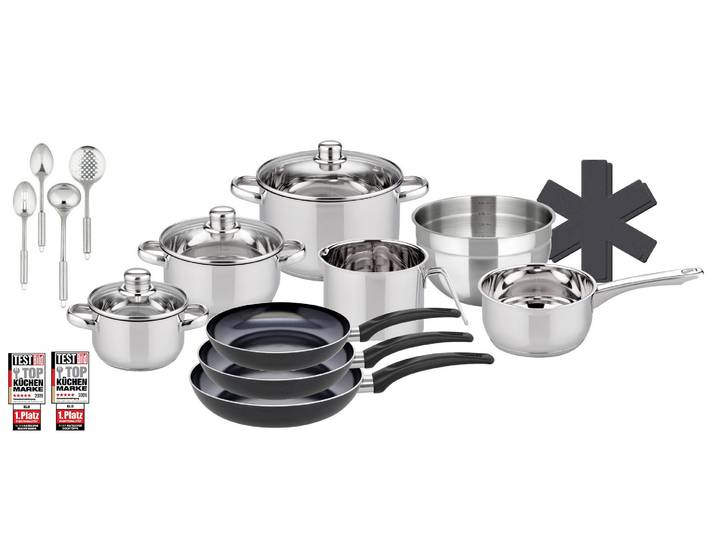 Topf-Set ELO BASIC Galactica , silber, Töpfe, Induktion