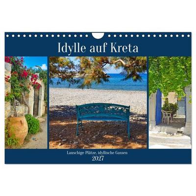 Idylle auf Kreta (Wandkalender 2027 DIN A4 quer), CALVENDO Monatskalender