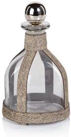 Zodax Bilthoven Hair-On-Hide Leather Decanter with Stopper