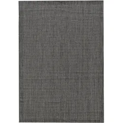 TEPPICH Outdoor DAFNE in Schwarz, einfarbig, 80 x 250 cm