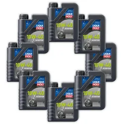 8x Motoröl LIQUI MOLY 1618 Motorbike 4T 10W-40 Scooter 1 Liter