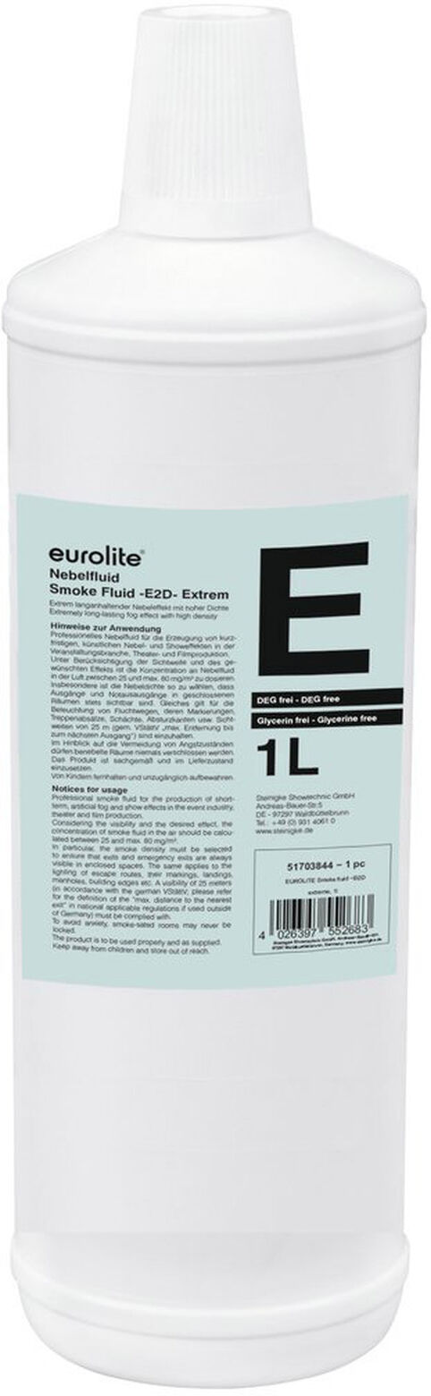 EuroLite Smoke Fluid -E2d- Extrem Nebelfluid 1l