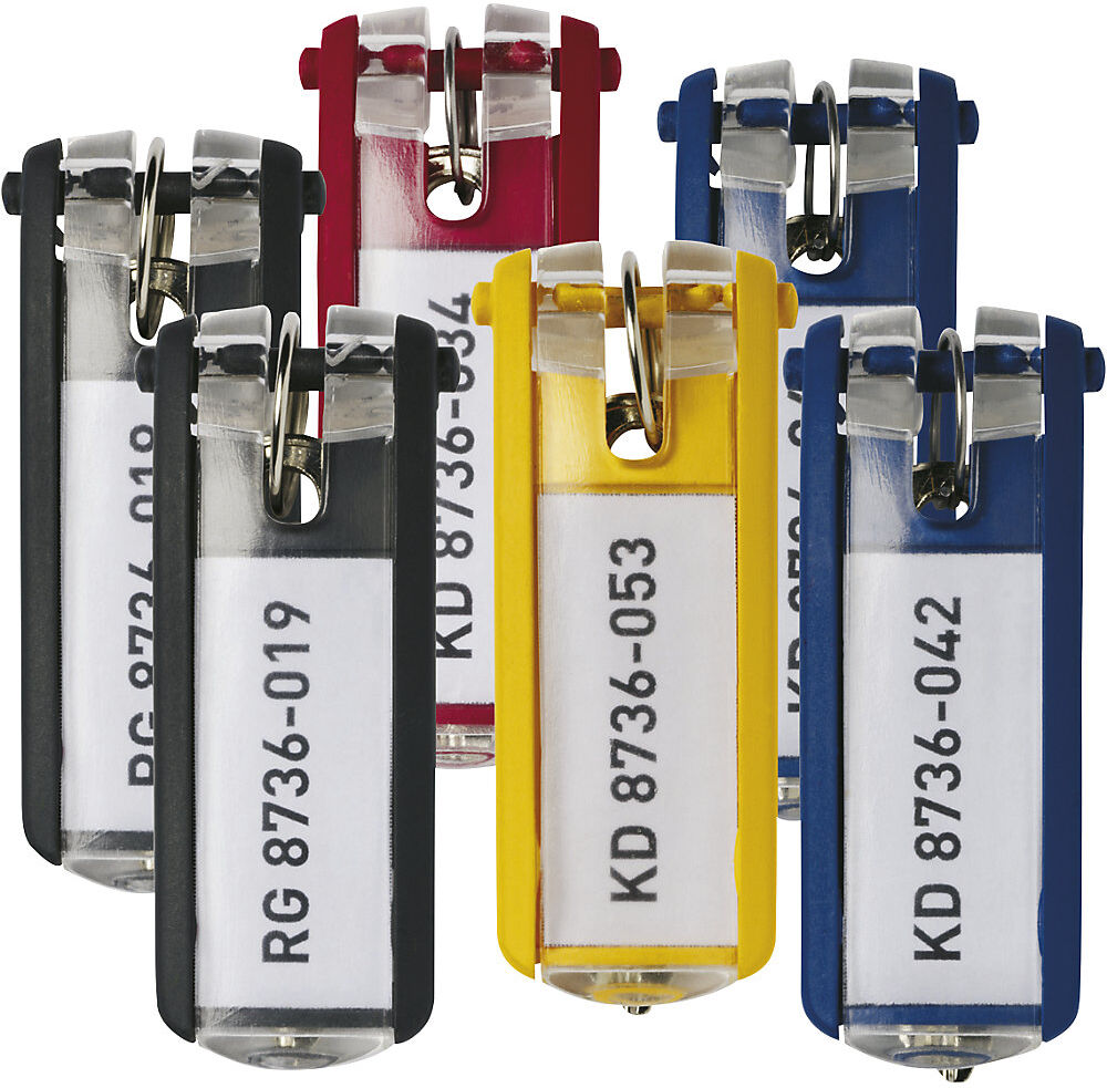 Schlüsselanhänger, Verpackungseinheit 6 Stück, gelb DURABLE