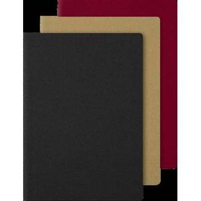 Moleskine Cahier Notizhefte,3er-Set, A4, Liniert, Kartoneinband, Schwarz/Braun/Rot, Taschenbuch von , Moleskine Germany
