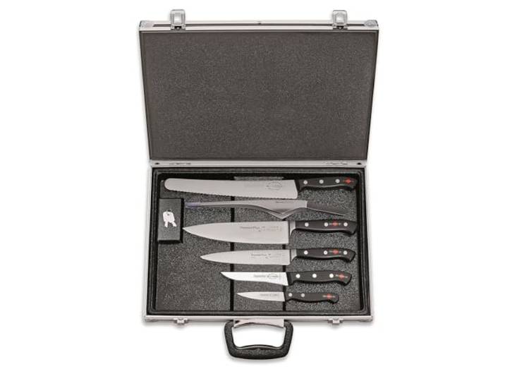 Dick abschließbarer Messerkoffer magnetisch 6-teilig mit Premier Plus Messer bestückt - für Küchen-Profi-Köche