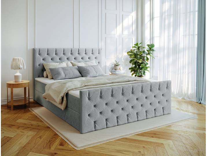Kaiser Möbel Boxspringbett Kontinentalbett Mars Mit Bettkasten Stoff Riviera
