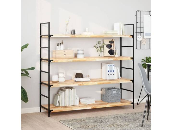HSF®Meuble Étagère flottante 140x40x4 cm - Bois d'acacia massif non traité - Étagère flottante/Étagère de présentation Pour salon