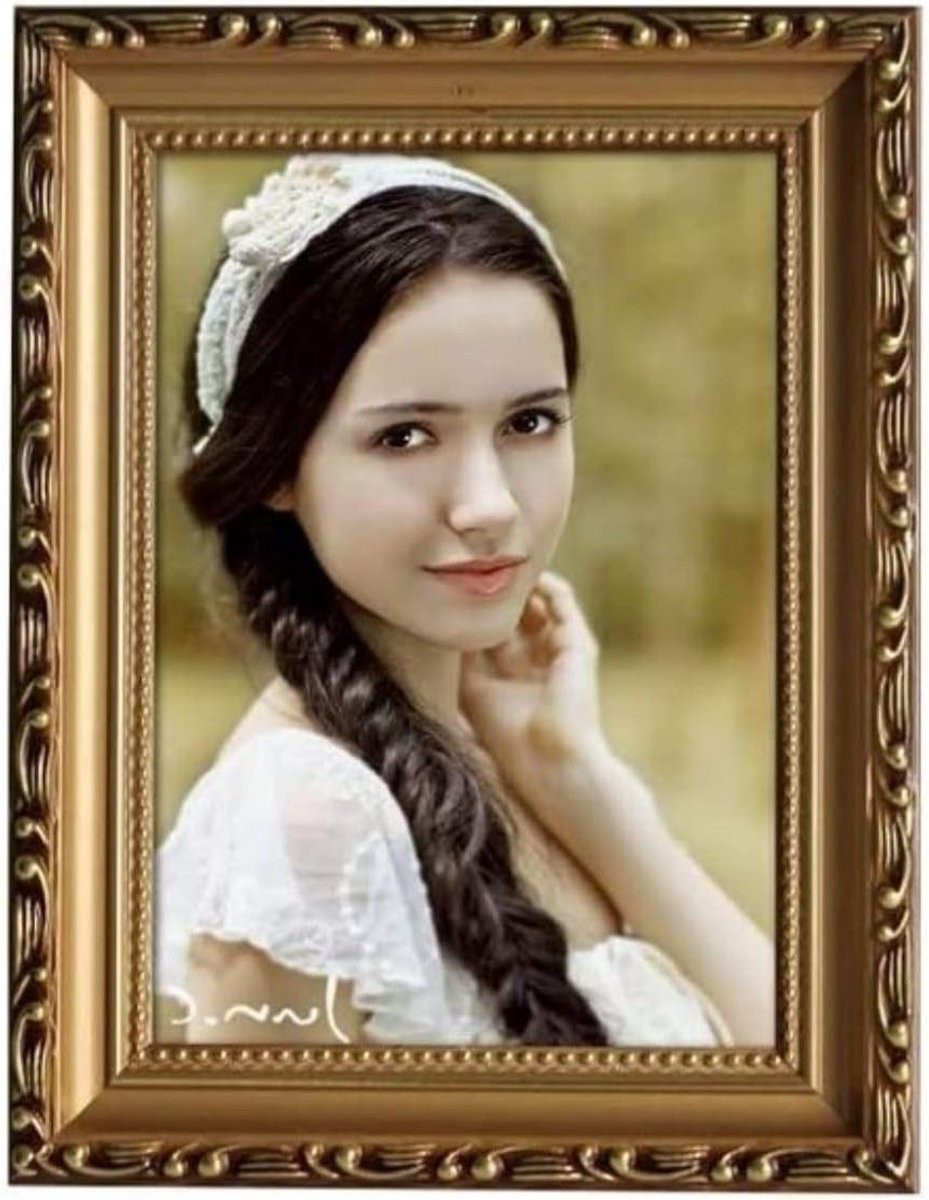 Witte houten fotolijst voor op tafel, 3x5 inch