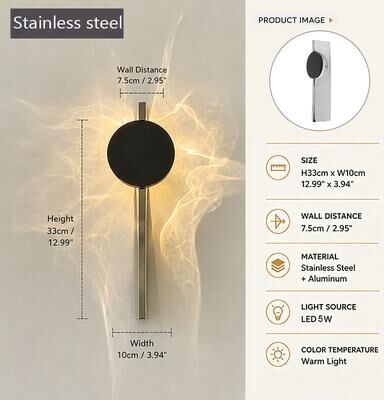 Friendly Fresh Finds Ripple LED Wall Light Rotatable Modern Wall Sconce For Bedroom And Hotel Decor one Round