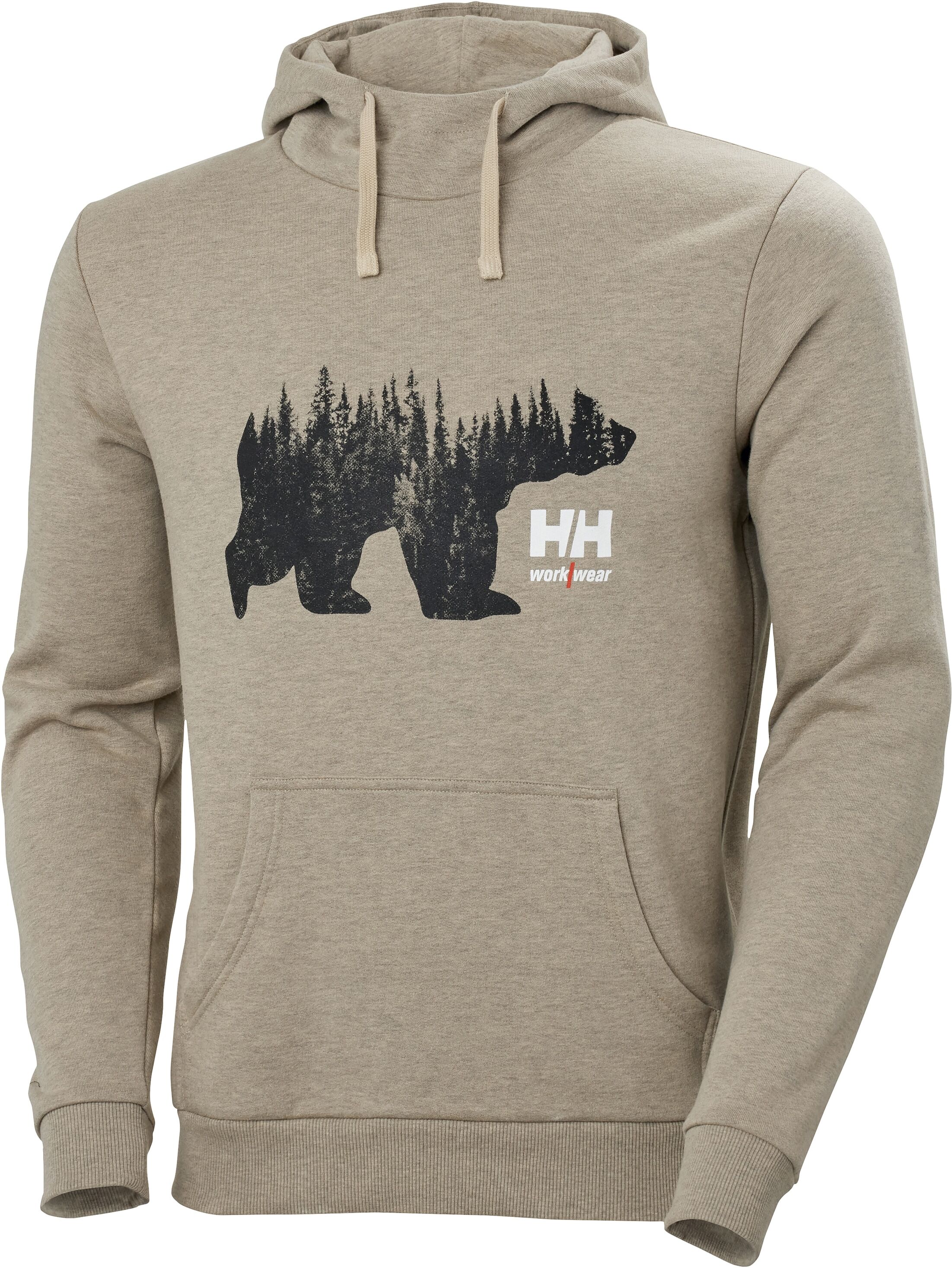 Hoodie HELLY HANSEN "Hoodie Graphic", Herren, Gr. S, beige, Obermaterial: 100% Baumwolle CO., Sweatshirts Hoodie