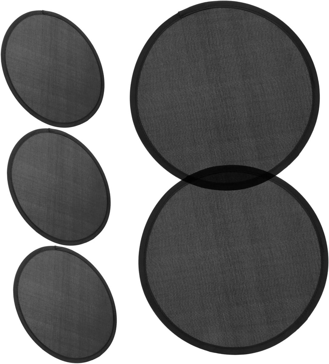 Set van 5 ronde opvouwbare handwaaiers in diverse kleuren voor feestelijke decoratie