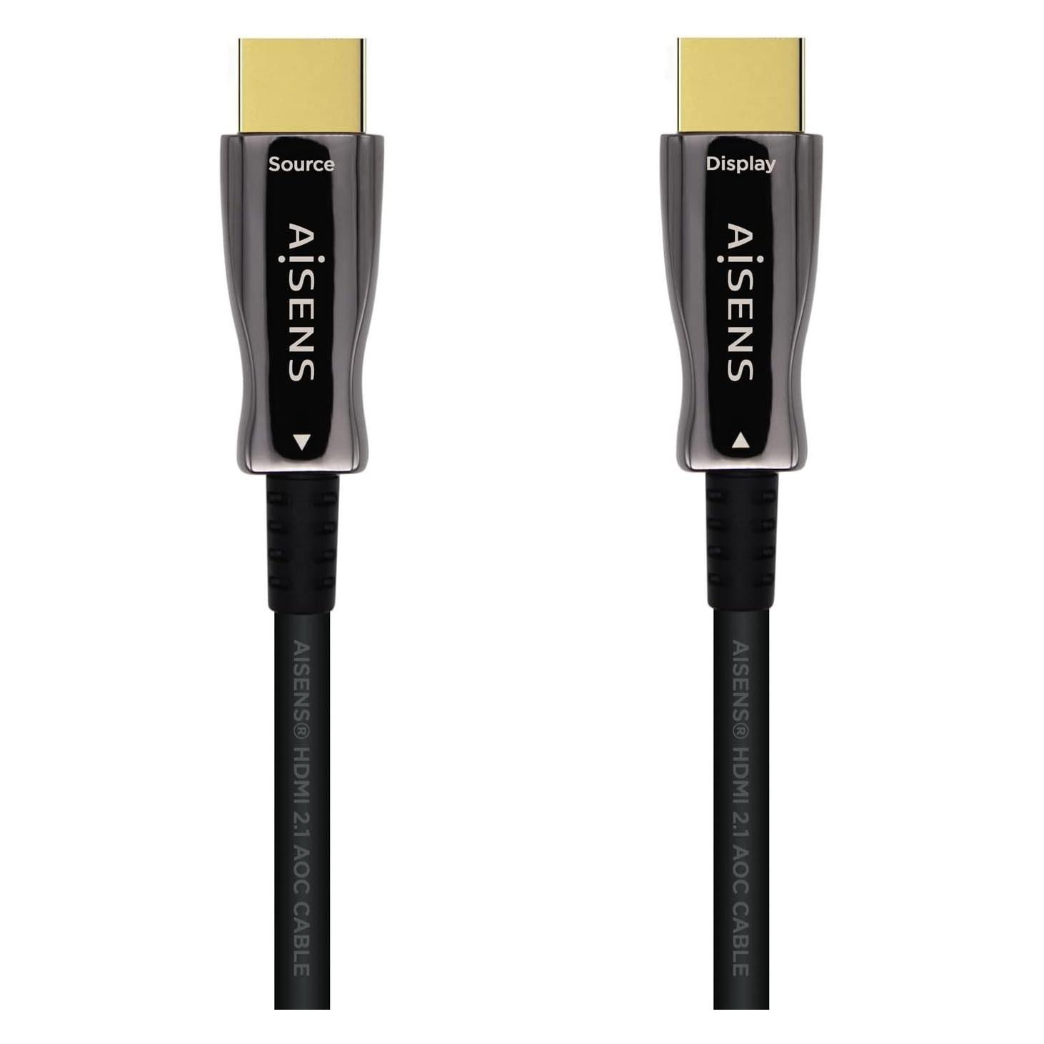 Aisens CABLE HDMI V2.1 OPTICO ACTIVO AOC 8K60HZ M/M 70M NEGRO (70 m) (A153-0523)