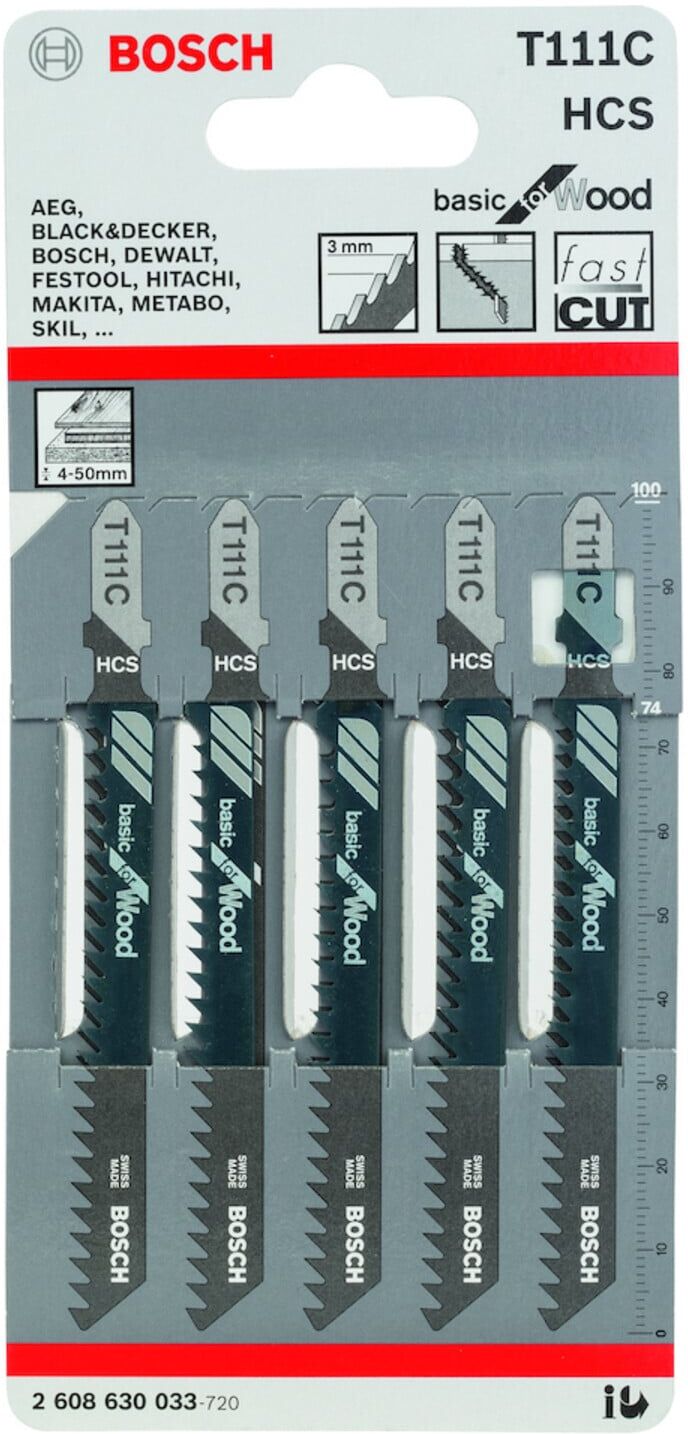 Bosch Stichsägeblatt T 111 C, Basic for Wood (2608630033)