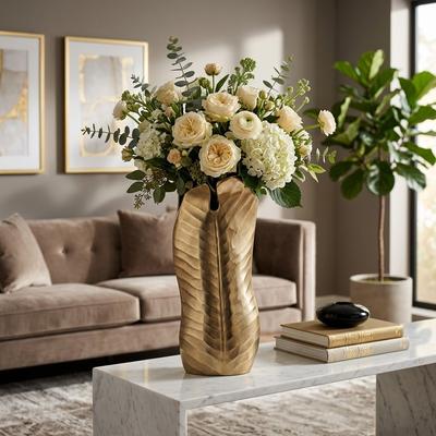 Sagebrook Home Artisan Crafted Modern Glam Abstract Sculptural Vase