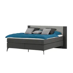 Boxspringbett  Synda ¦ grau ¦ Maße (cm): B: 200 H: 107