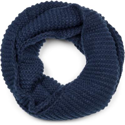 Loop STYLEBREAKER "Strick Loop Wellenmuster", Damen, blau (dunkelblau), Obermaterial: 100% Polyacryl PAN., Modisch, Modetücher Loop
