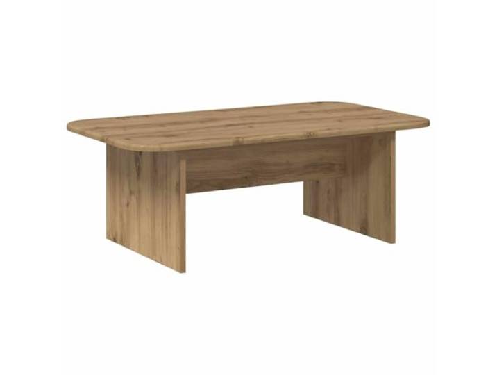 LASWWQMRF Couchtisch Artisan-Eiche 93x53x33 cm Wohnzimmertisch Rechteckiger Beistelltisch in Artisan-Eiche Optik mit Ablagefach für Zeitungen und Fernbedienung im Wohnzimmer.