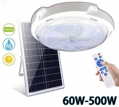 Inspired Finds 500W LED Solar Ceiling & Pendant Light Indoor Outdoor Solar Powered Lamp For Garden, Hallway, And Home Use 200w
