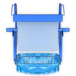 Semy-Top Putztuchrollenhalter ST-88524, Wandhalter, für Rollen bis 40 cm, Metall, blau
