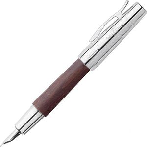 Faber-Castell Füller E-Motion, Feder B, Gehäuse aus Birnbaumholz, dunkelbraun