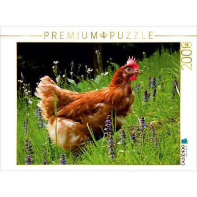 CALVENDO Puzzle Huhn im Garten 2000 Teile Puzzle quer | 2000 Teile Lege-Größe 90 × 67 cm Foto-Puzzle für glückliche Stunden, von , Calvendo Puzzle