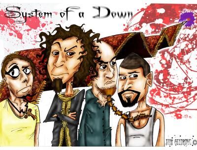 Inspired Finds System Of A Down Canvas Poster Set Heavy Metal Album Wall Art Decor collage Anime Style Poster 19.69x27.56in Unframed